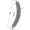 Kultivator Spiss Skjær 80 - 490x80mm - Väderstad