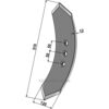 Kultivator Spiss Skjær 120 - 510x120mm - Väderstad