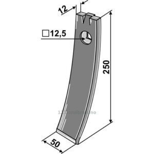 Kultivetor Spiss Skjær - 250x50x12mm - Väderstad