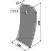 Kultivetor Spiss Skjær - 250x120x12mm - Väderstad