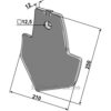 Kultivetor Spiss Skjær - 250x210x12mm - Väderstad