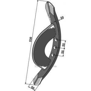 Kultivator Spiss Skjær 530 - 530x50mm - Väderstad