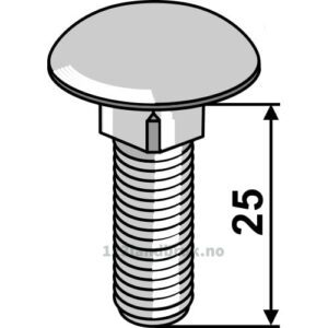 Låsebolt - 8.8 - M10x1,5x25mm - Galvanisert - Kemper