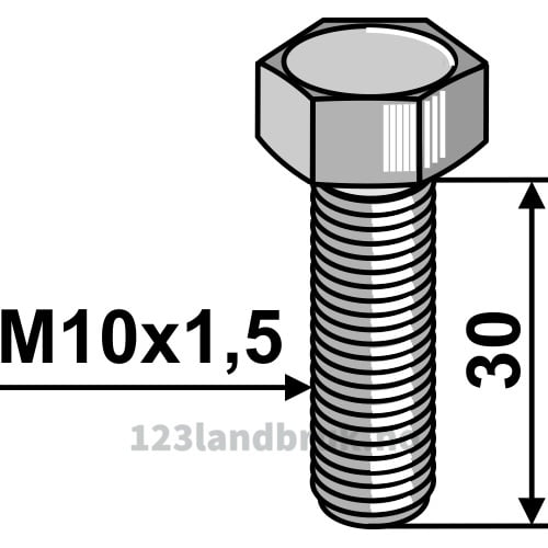 Bolt - 10.9 - M10x1,5x30mm