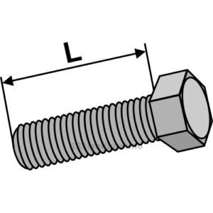 Bolt - 8.8 - M10x30mm - Galvanisert