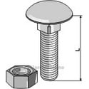 Låsebolt - 8.8 - M10x1,5x40mm - Galvanisert