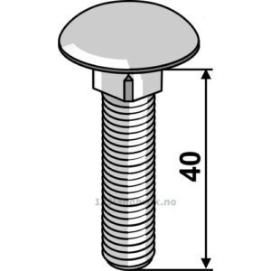 Låsebolt - 8.8 - M10x1,5x40mm - Galvanisert