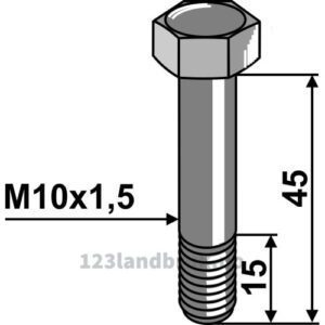 Bolt M10 - 8.8 - M10x1,5x45mm - Lemken