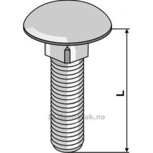 Låsebolt - 8.8 - M10x1,5x60mm - Galvanisert - Lemken