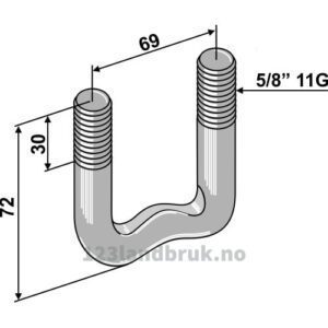 U-bolt - 5/8"11G
