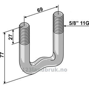 U-bolt - 5/8"11G