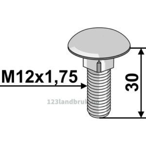 Låsebolt - 10.9 - M12x1,75mm