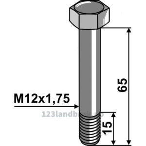 Kultivator Bolt - 10.9 - M12x1,75x65mm - Lemken
