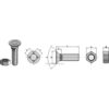 Plogbolt med mutter - 12.9 - M12x1,75x65mm
