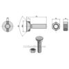 Plogbolt med Mutter - 10.9 - M12x1,75x70mm