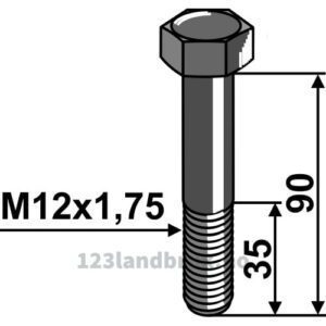 Bolt - 12.9 - M12x90mm - Bourgault