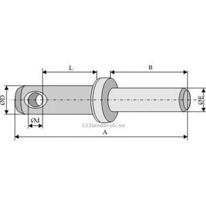 Bolt til trekkstang for sveising - Ø28x145mm - Kategori: 2