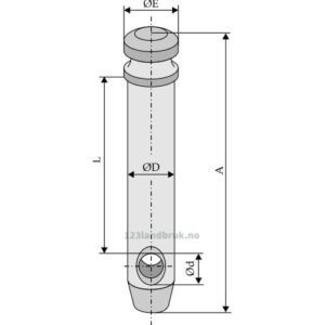 Toppstag bolt - Ø32x120mm - Kategori: III