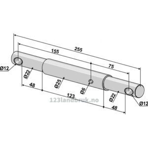 Dobbel Redskapsbolt - Ø25-Ø22x255 - Kategori 1-2
