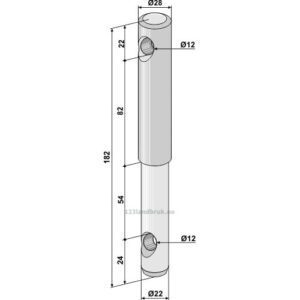Redskapsbolt for to Splinter - Ø22x182mm