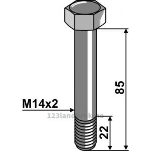 Kultivator Bolt - 10.9 - M14x2x85mm - Lemken
