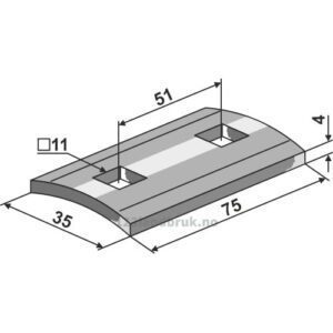 Holder - 75x35x4mm - Lemken