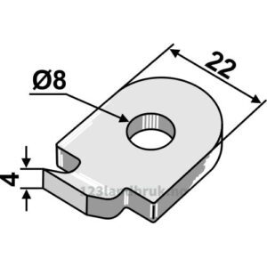 Tindeholder - 22mm - Farendløse