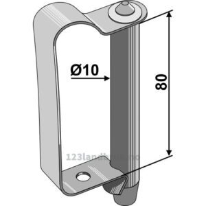 Bolt med fjærlås - Ø10x80mm
