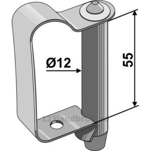 Bolt med fjærlås - Ø12x55mm