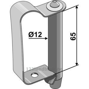Bolt med fjærlås - Ø12x65mm