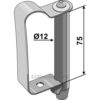 Bolt med fjærlås - Ø12x75mm