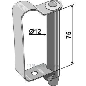Bolt med fjærlås - Ø12x75mm