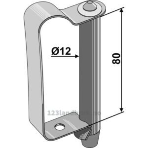 Bolt med fjærlås - Ø12x80mm