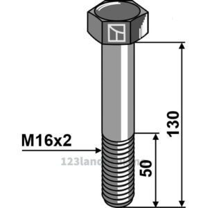Bolt - 10.9 - M16x2x130mm - Tünnißen & Stocks