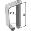 Bolt med fjærlås - Ø14x80mm