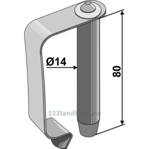 Bolt med fjærlås - Ø14x80mm