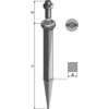 Harvetand av boronstål Herdet - 185mm