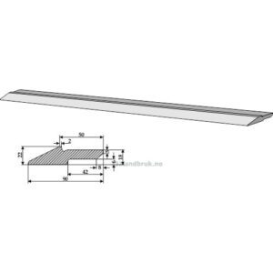 Skjær Slitestål til Traktorskuffe - 1000x90x22mm - St 70-2