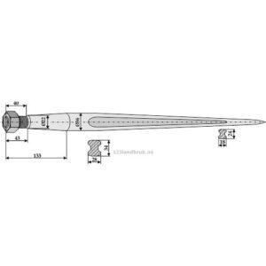 Frontlastertind - 1000xØ36mm - Baas-Trima