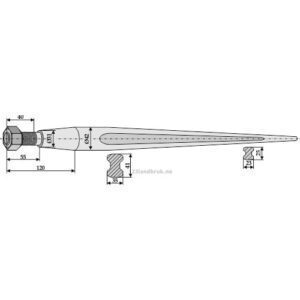 Steinsvans Tind - 1000xØ42mm - Kverneland