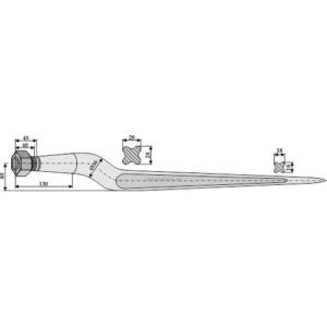 Frontlastertind - Silagetind - 1000xØ36mm - Kuhn