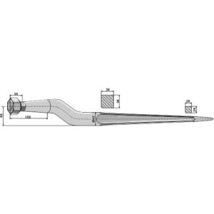 Frontlastertind - Silagetind - 1010xØ42mm - Parmiter, Shelbourne-Reynolds