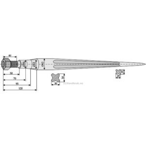 Frontlastertind - 1100xØ42mm - Frost (Original)