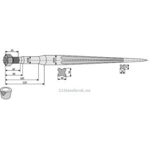 Frontlastertind - 1100xØ35mm - Frost (Original)