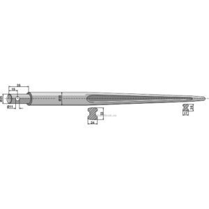Frontlastertind - 1200xØ35mm - Mailleux