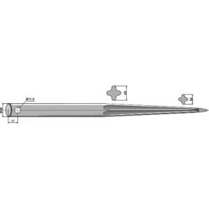Frontlastertind - 1200xØ40mm - Chillton, Mailleux
