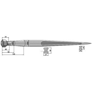 Frontlastertind - 1200xØ36mm