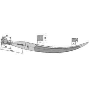 Rundballetind - 600xØ44mm - Bressel & Lade