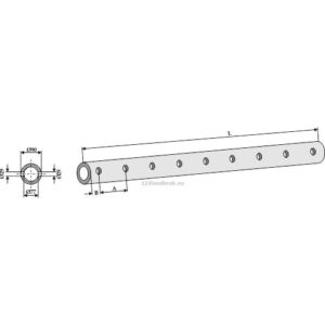 Ramme for  9 tinder - 1550xØ90mm