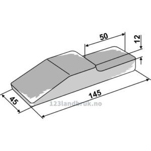 Gravetand for sveising - 145x45mm - Boron stål
